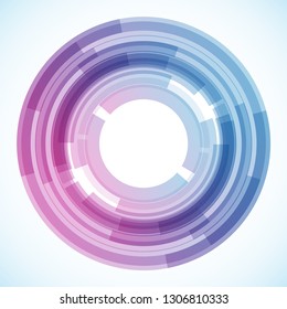 Geometric frame from circles, vector abstract background, wallpaper