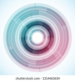 Geometric frame from circles, vector abstract background, wallpaper
