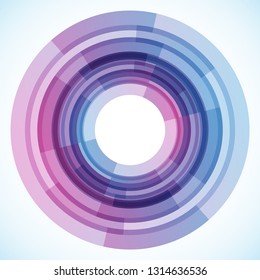 Geometric frame from circles, vector abstract background, wallpaper