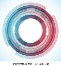 Geometric frame from circles, vector abstract background, wallpaper