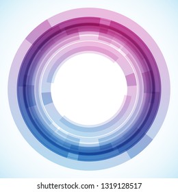 Geometric frame from circles, vector abstract background, wallpaper