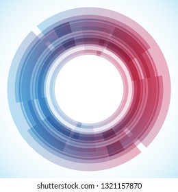 Geometric frame from circles, vector abstract background, wallpaper