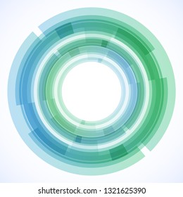 Geometric frame from circles, vector abstract background, wallpaper