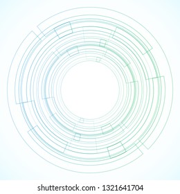 Geometric frame from circles, vector abstract background, wallpaper
