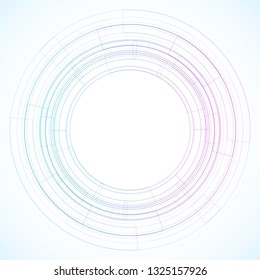 Geometric frame from circles, vector abstract background, wallpaper