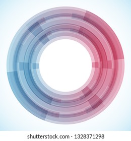 Geometric frame from circles, vector abstract background, wallpaper