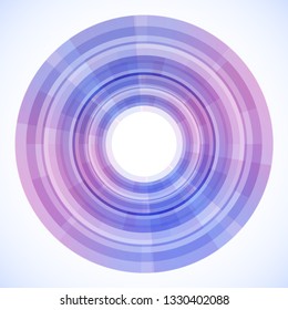 Geometric frame from circles, vector abstract background, wallpaper