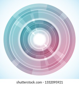 Geometric frame from circles, vector abstract background, wallpaper