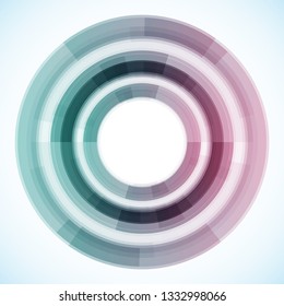 Geometric frame from circles, vector abstract background, wallpaper
