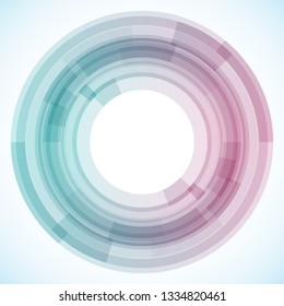 Geometric frame from circles, vector abstract background, wallpaper 
