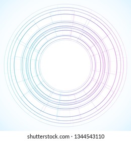 Geometric frame from circles, vector abstract background, wallpaper