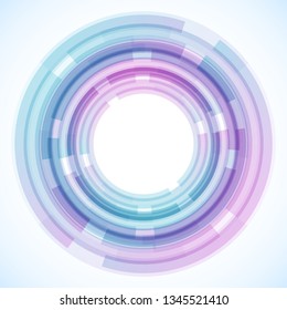 Geometric frame from circles, vector abstract background, wallpaper