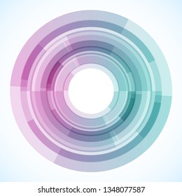 Geometric frame from circles, vector abstract background, wallpaper