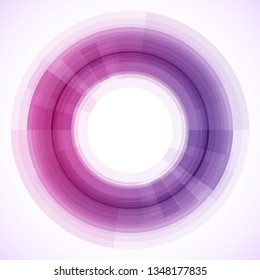 Geometric frame from circles, vector abstract background, wallpaper