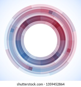 Geometric frame from circles, vector abstract background, wallpaper