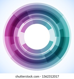 Geometric frame from circles, vector abstract background, wallpaper