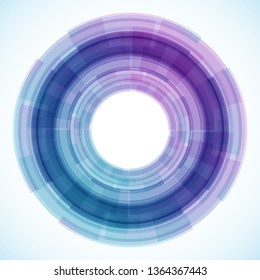Geometric frame from circles, vector abstract background, wallpaper