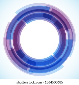 Geometric frame from circles, vector abstract background, wallpaper