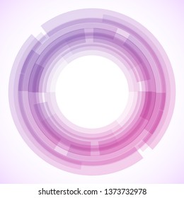 Geometric frame from circles, vector abstract background, wallpaper