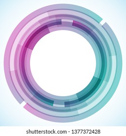 Geometric frame from circles, vector abstract background, wallpaper