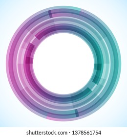 Geometric frame from circles, vector abstract background, wallpaper