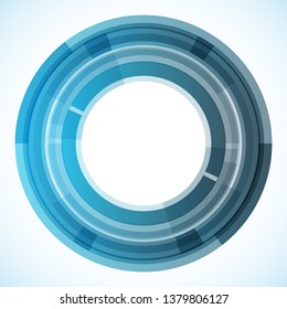 Geometric frame from circles, vector abstract background, wallpaper
