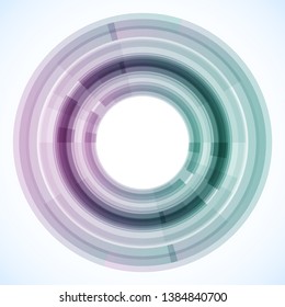 Geometric frame from circles, vector abstract background, wallpaper