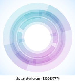 Geometric frame from circles, vector abstract background, wallpaper
