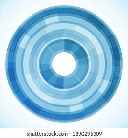 Geometric frame from circles, vector abstract background, wallpaper