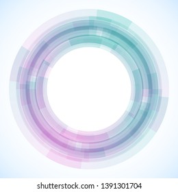 Geometric frame from circles, vector abstract background, wallpaper