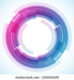 Geometric frame from circles, vector abstract background, wallpaper