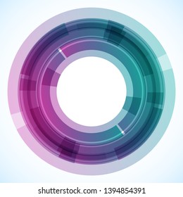 Geometric frame from circles, vector abstract background, wallpaper
