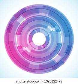 Geometric frame from circles, vector abstract background, wallpaper