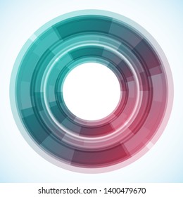 Geometric frame from circles, vector abstract background, wallpaper