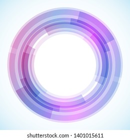 Geometric frame from circles, vector abstract background, wallpaper