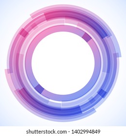Geometric frame from circles, vector abstract background, wallpaper