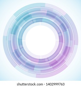 Geometric frame from circles, vector abstract background, wallpaper