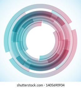 Geometric frame from circles, vector abstract background, wallpaper