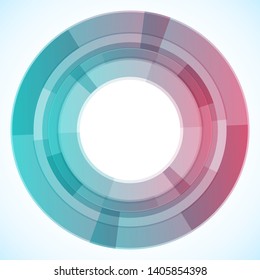 Geometric frame from circles, vector abstract background, wallpaper