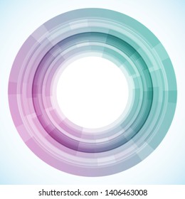 Geometric frame from circles, vector abstract background, wallpaper