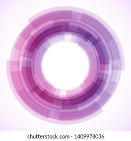 Geometric frame from circles, vector abstract background, wallpaper