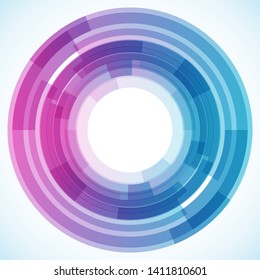 Geometric frame from circles, vector abstract background, wallpaper