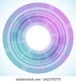 Geometric frame from circles, vector abstract background, wallpaper 