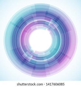 Geometric frame from circles, vector abstract background, wallpaper
