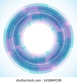 Geometric frame from circles, vector abstract background, wallpaper