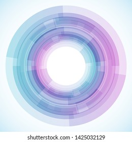 Geometric frame from circles, vector abstract background, wallpaper