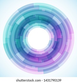 Geometric frame from circles, vector abstract background, wallpaper