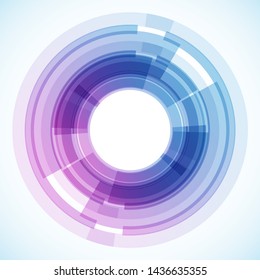 Geometric frame from circles, vector abstract background, wallpaper