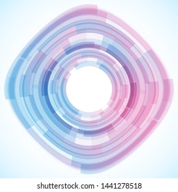 Geometric frame from circles, vector abstract background, wallpaper