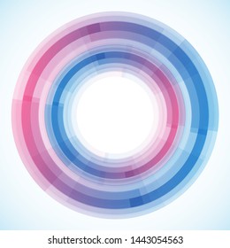 Geometric frame from circles, vector abstract background, wallpaper